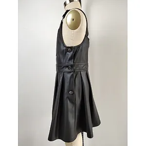 Fashion PU slip dress