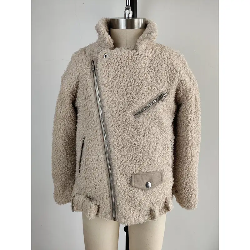 Handsome boys fake fur jacket