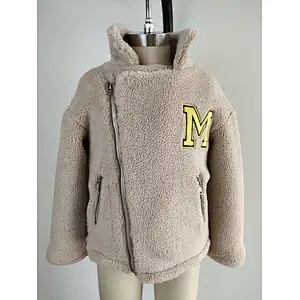 Boys fashionable faux fur coats