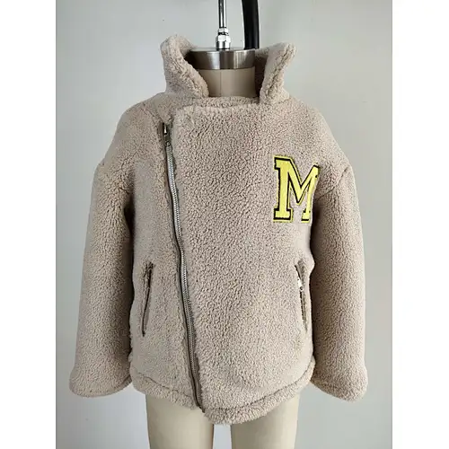 Boys fashionable faux fur coats