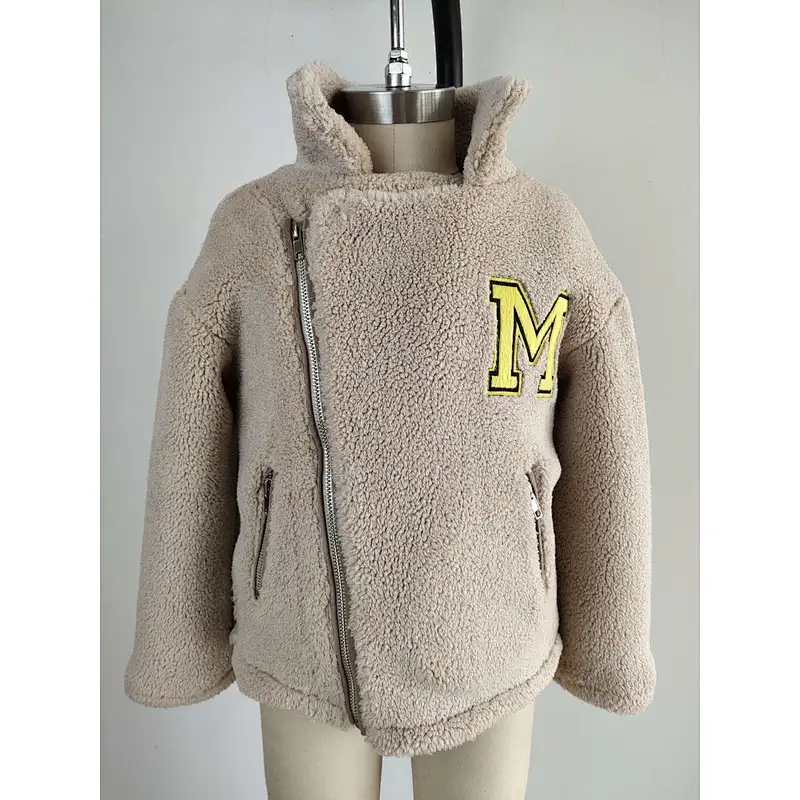 Boys fashionable faux fur coats