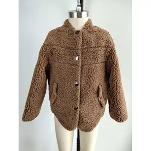 Girls high quality brown faux fur jacket