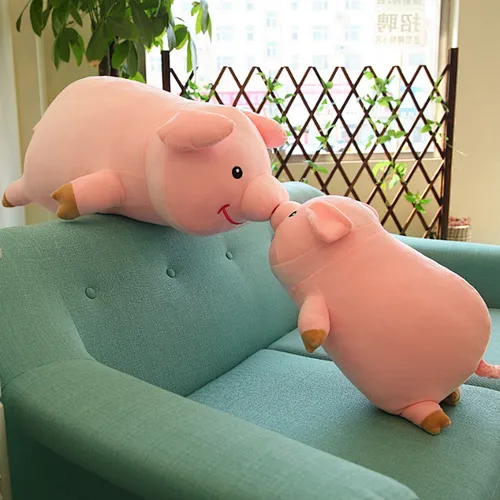 Super Soft Material High Quality Pink Pig Plush Animal Stuffed Pillow
