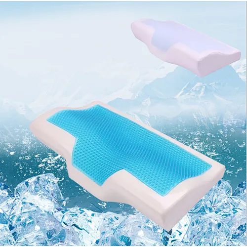 Factory direct sale butterfly bread gel memory pillow  cervical health care anti snoring pillow cool gel pillow