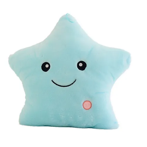 LED light toys plush pillow Led star toys soft pillow 2019 new year