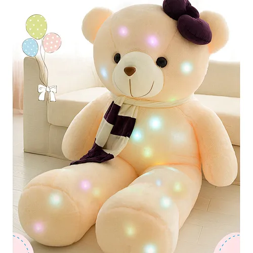 Custom Electric Led Lighting Plush Toy Giant Lighting Teddy Bear
