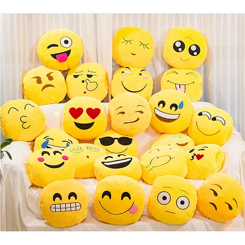 Custom Smiley Emoticon Stuffed Plush Soft Emoji Pillow