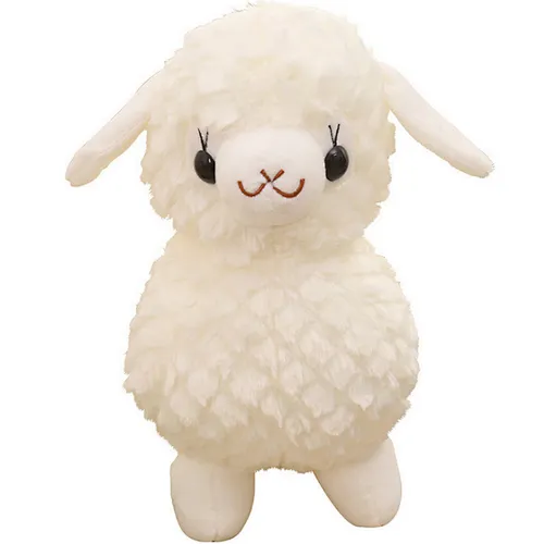 White sheep plush toys cute lamb nap sofa pillow stuffed animal