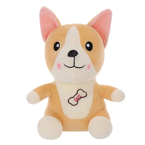 Promotion gift cute custom stuffed animal plush corgi toy dog doll