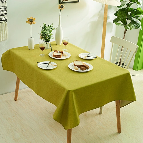 Table cloth art solid color Nordic simple water proof no wash tea table cloth net red tablecloth spot sale can be customized