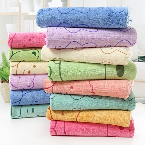 Popular towel manufacturers wholesale microfiber bath towel 70 * 140 cartoon water absorbent printing towel a large one