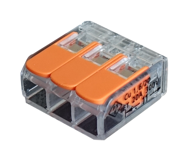 Wire Connectors, 221 Series Lever-Nuts Assortment,3-port,Compact Splicing Wire Connector