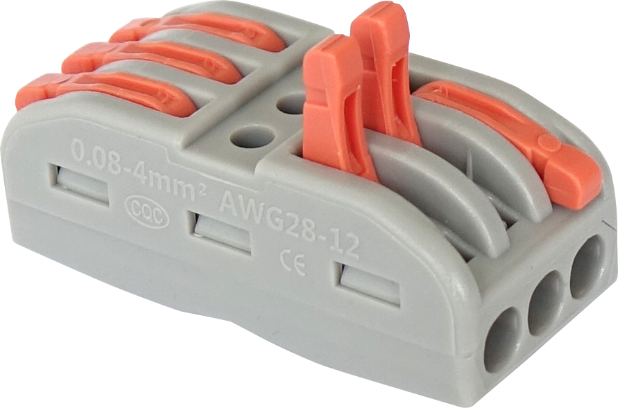 3 line compact splicing connetcor,pwc3433,quick connection,tools free connector