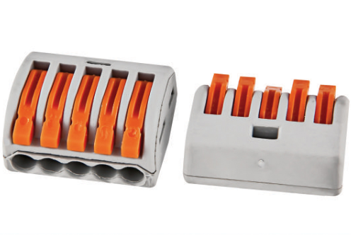 compact splicing connector,5-wire connector,with levers