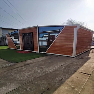Expandable prefab container coffee bar restaurant