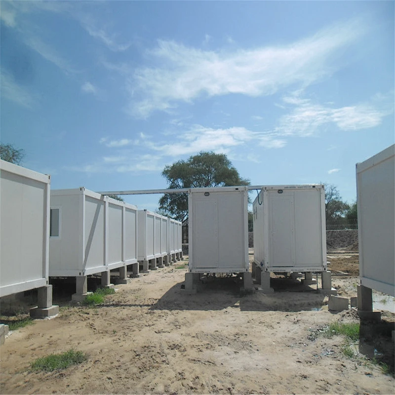 Project steel container house prefab single storey light structure