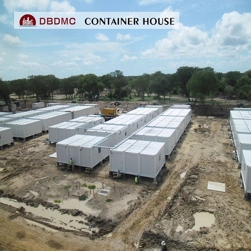 Project steel container house prefab single storey light structure