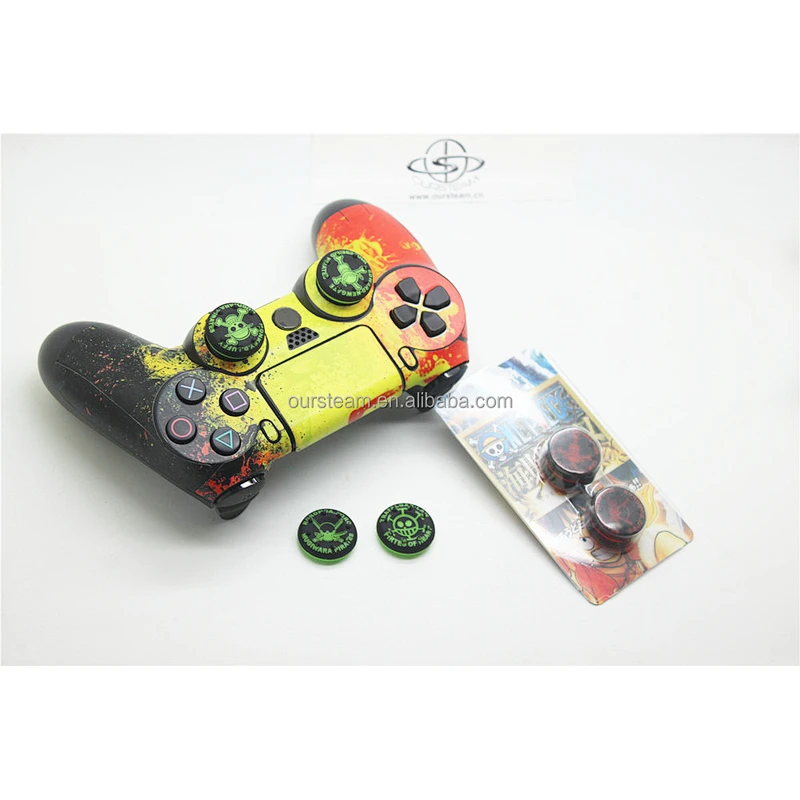 One piece silicone thumbstick grips for PS4 games controller mod kit parts