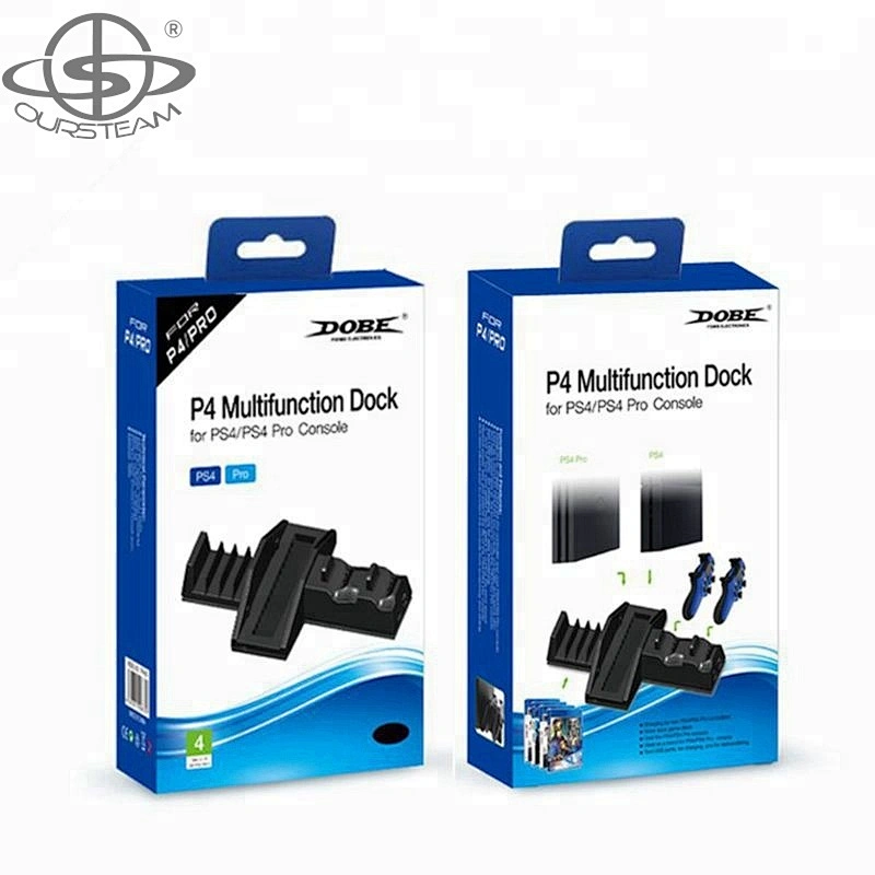 Multifunction Vertical Stand Dual Charging Dock for PS4 Console