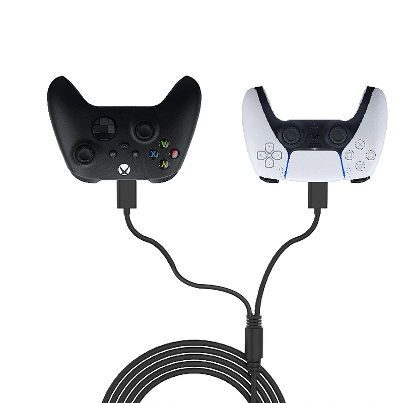 For PS5 Xbox Series X Switch Pro Type-C 2 in 1 charging data cable V.2.0
