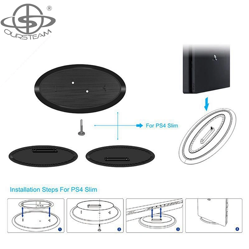 ABS Console Vertical Stand Dock Cradle for PS4 Pro and Slim Console