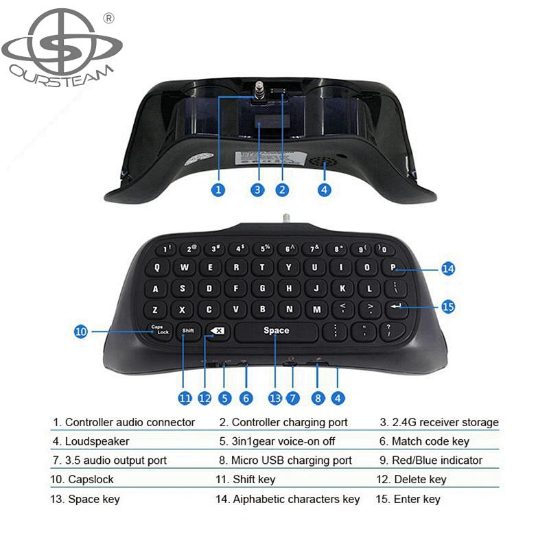 Backlight Keyboard Gaming for PS4 Wireless