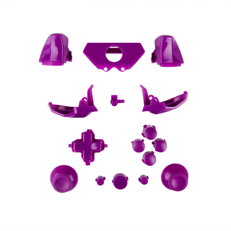2017 Solid Purple Video Game Accessories Replacement Repair Mod Kit Parts Full Button Sets for Xbox One Controller