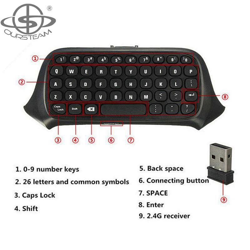 2.4G Wireless Controller Keyboard for Xbox one with Silicone Button