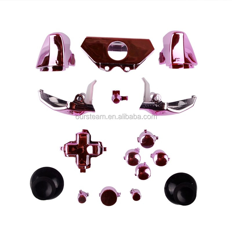 Full Set Chrome Buttons for Xbox One Controller Mod Kit