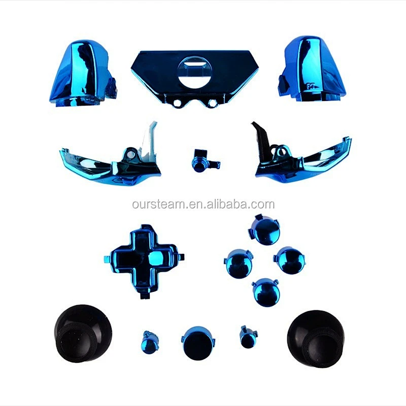 Full Set Chrome Buttons for Xbox One Controller Mod Kit