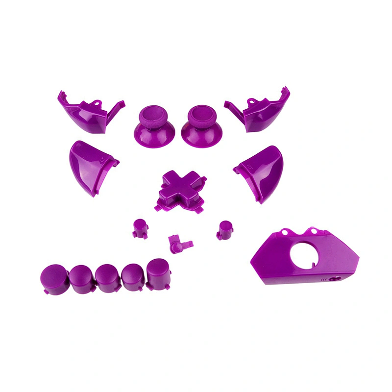 2017 Solid Purple Video Game Accessories Replacement Repair Mod Kit Parts Full Button Sets for Xbox One Controller