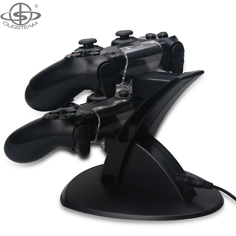Dual USB LED Charger Docking stand Charging Station for PS4 controller