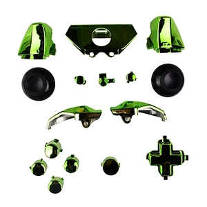 For Xbox One Controller Mod Kit Repair Parts Full Set Buttons Chrome Green