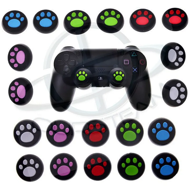 Footprint Pattern Silicone Thumbstick Grips for PS4