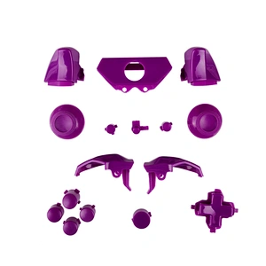 2017 Solid Purple Video Game Accessories Replacement Repair Mod Kit Parts Full Button Sets for Xbox One Controller