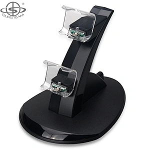 Dual USB LED Charger Docking stand Charging Station for PS4 controller
