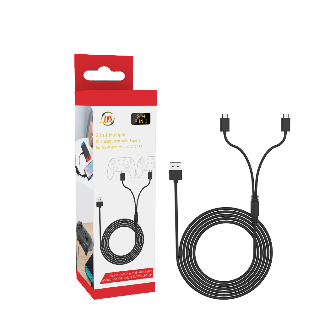 For PS5 Xbox Series X Switch Pro Type-C 2 in 1 charging data cable V.2.0