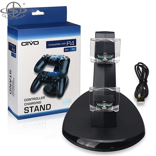 Dual USB LED Charger Docking stand Charging Station for PS4 controller