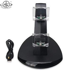 Dual USB LED Charger Docking stand Charging Station for PS4 controller