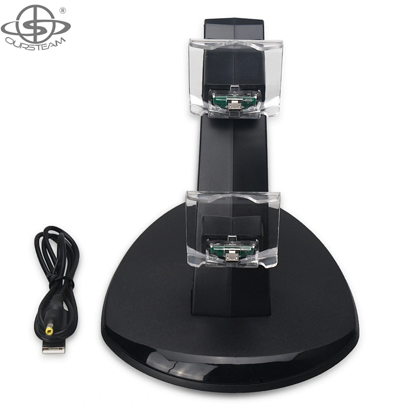 Dual USB LED Charger Docking stand Charging Station for PS4 controller