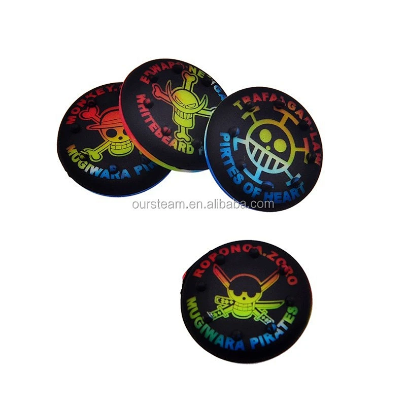 New One Piece Colorful Silicone Thumbstick Grips for PS4 Controllers