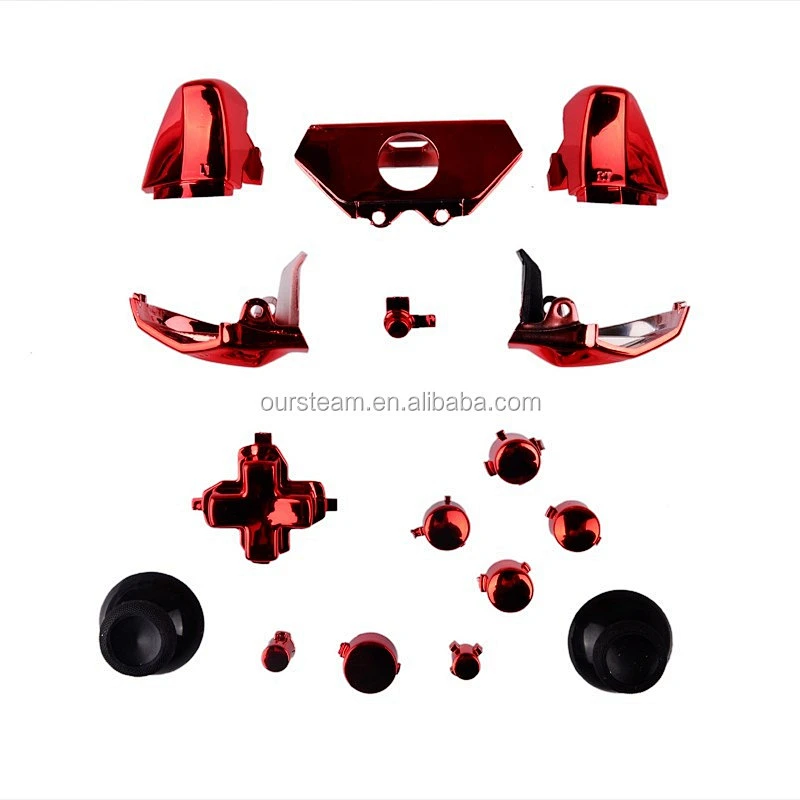 Full Set Chrome Buttons for Xbox One Controller Mod Kit