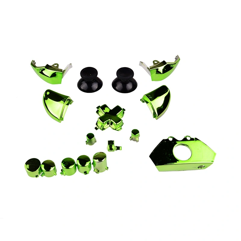 For Xbox One Controller Mod Kit Repair Parts Full Set Buttons Chrome Green