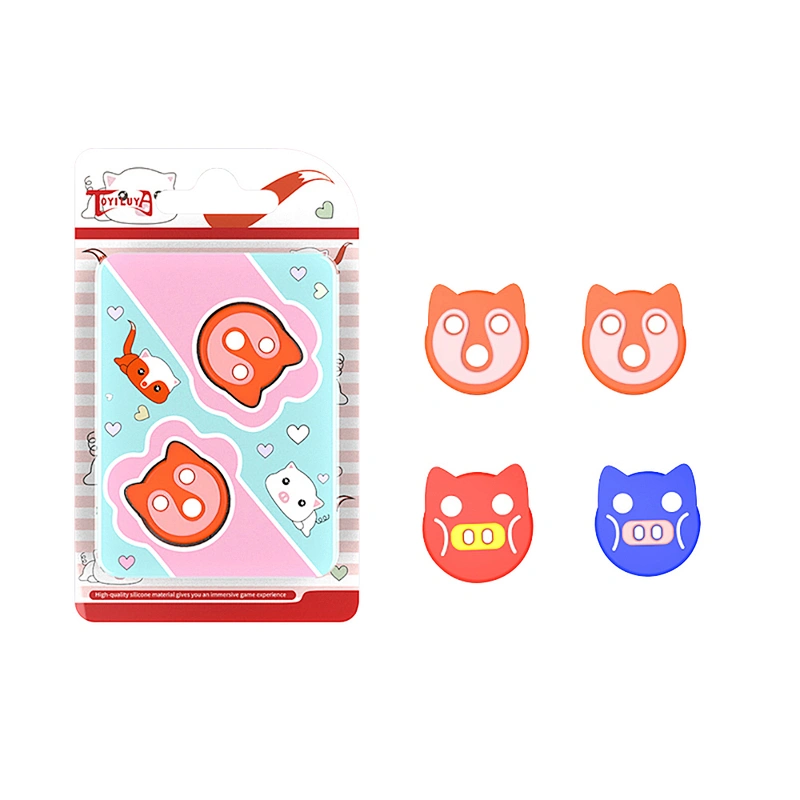 Custom Cartoon Pig Design Cute Thumb Grip Soft Silicone 3D Analog Joystick Cover for PS5 for Xbox Series