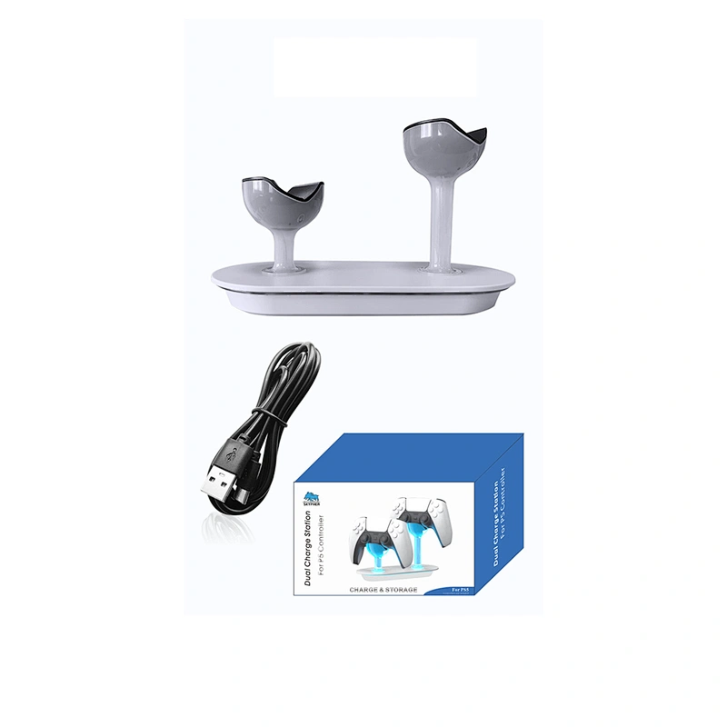 Wireless Controller Charging Dock Station Gamepad Charger 2 Controllers Charging for PS5
