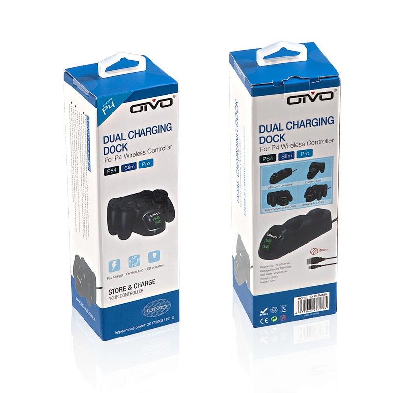 for PS4 Wireless Game Controller Durable With LED Display Dual Charging Dock Station with Indicators