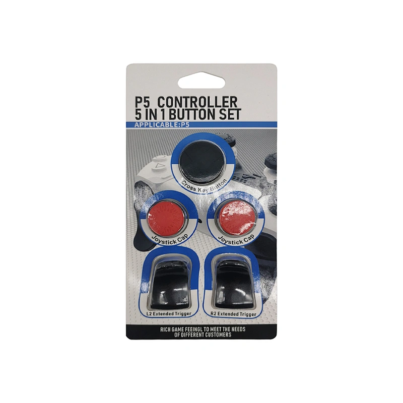 Game Joystick Extender Triggers Removable Thumbstick Button Kits Thumb Stick Grip Key Cap for PS5 Controller