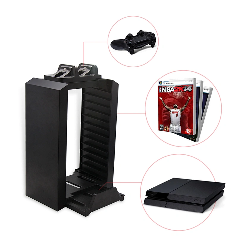 Hot selling Multifunction CD storage stand kit console shelf for PS4 Gaming Console