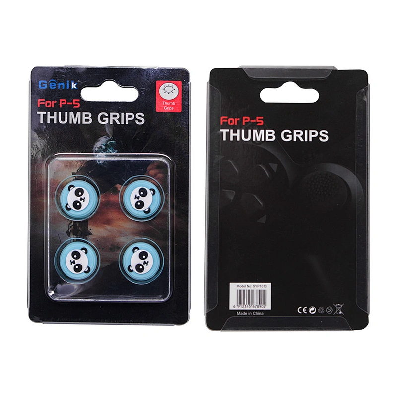 Cute Panda Custom Design For PS5 For PS4 Silicone Thumb Stick Grip Kits Analog Covers Joystick Button Protector For Game Pad
