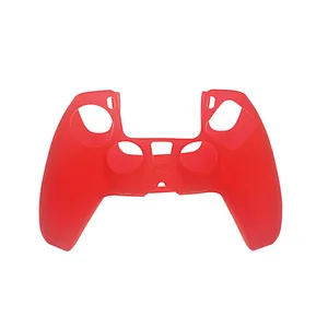 For Ps5 Solid Silicone case  Red Color  For Sony Playstation 5 Controller Silicone Case For Ps 5
